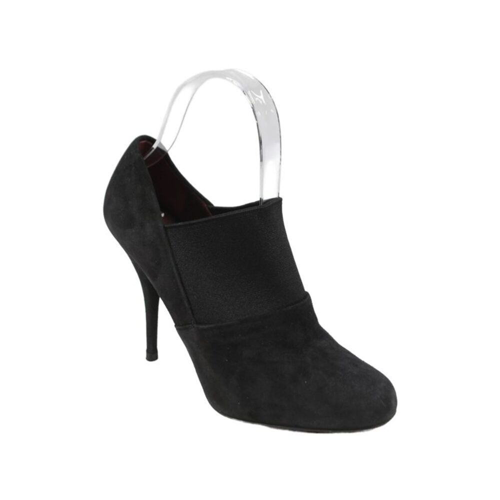 Miu Miu Womens Suede Stretch Inset Pumps Black Size 36.5 6.5